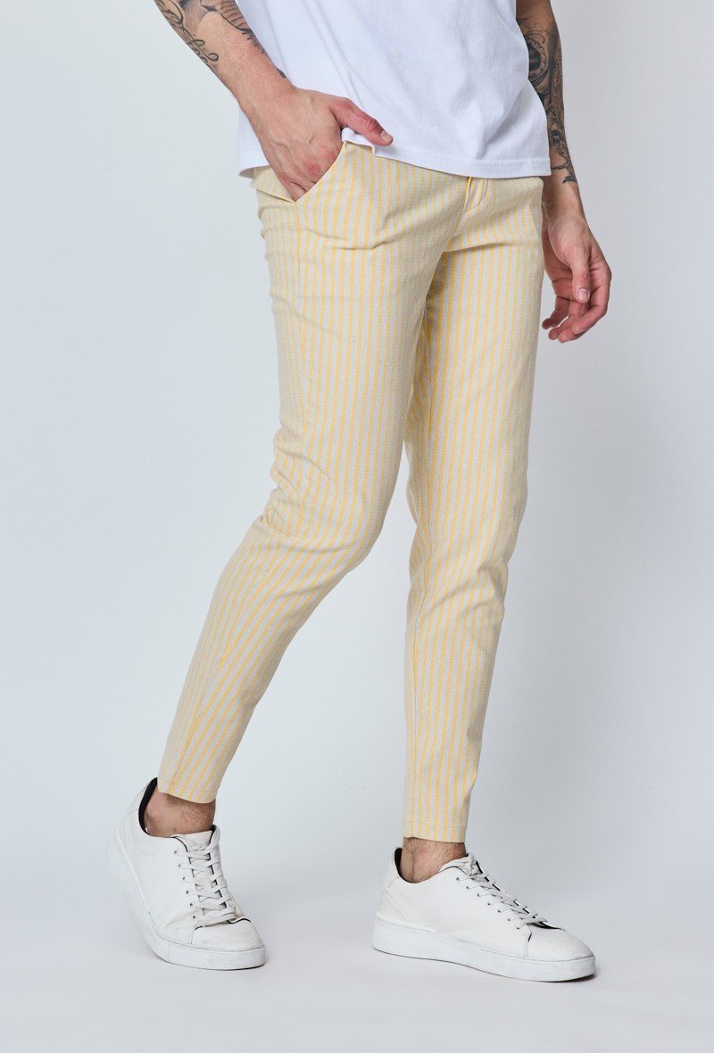Pantalon chino à rayures - Frilivin