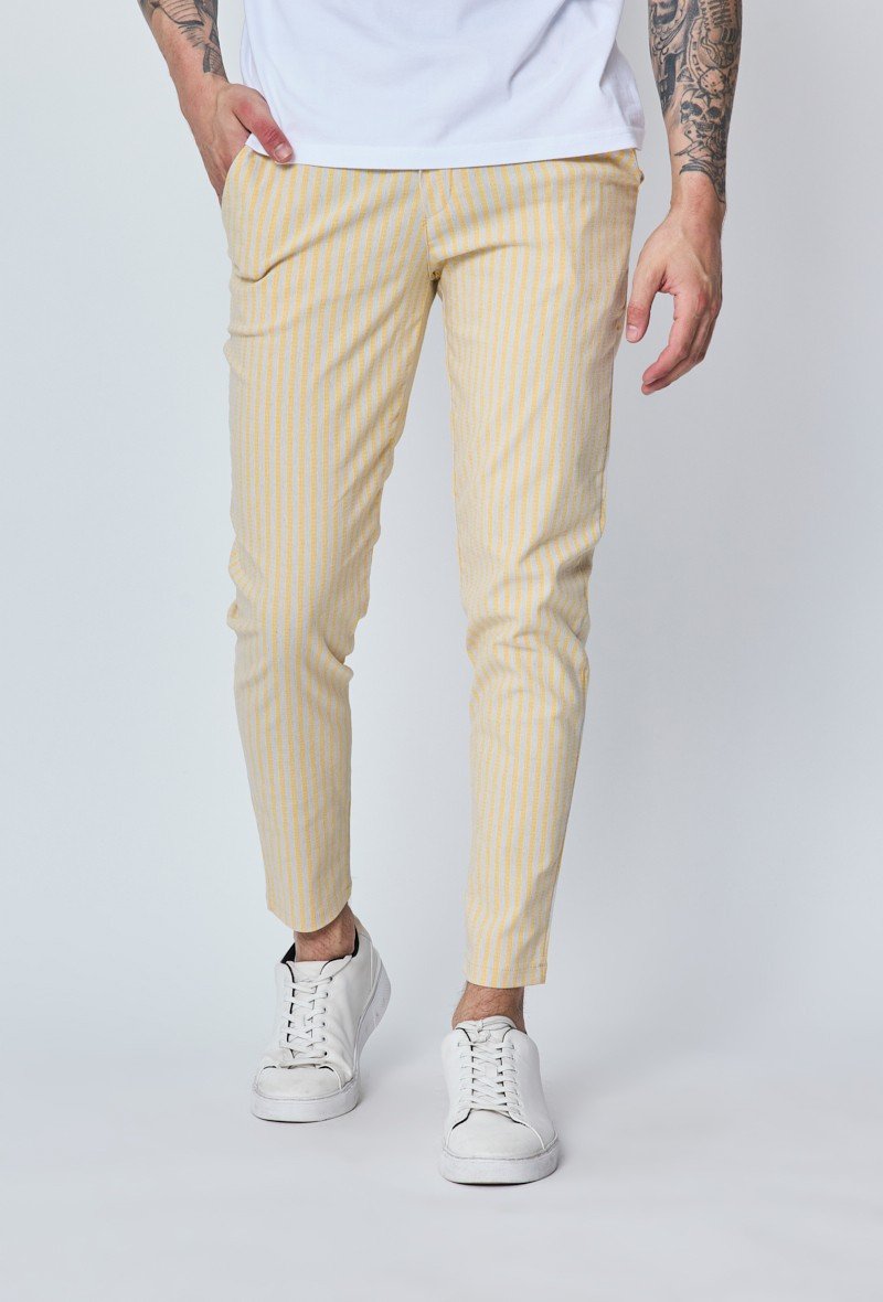 Pantalon chino à rayures - Frilivin