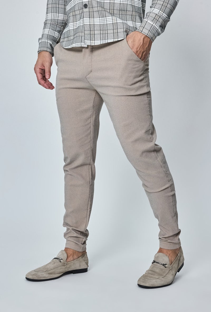 Pantalon chino classique chiné - Frilivin