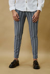 Pantalon classique à rayures stretch - Frilivin
