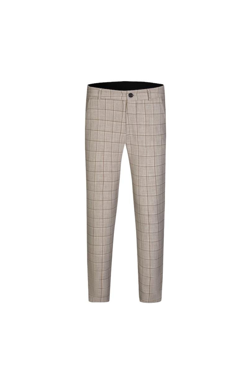 Pantalon classique chino à carreaux - Frilivin