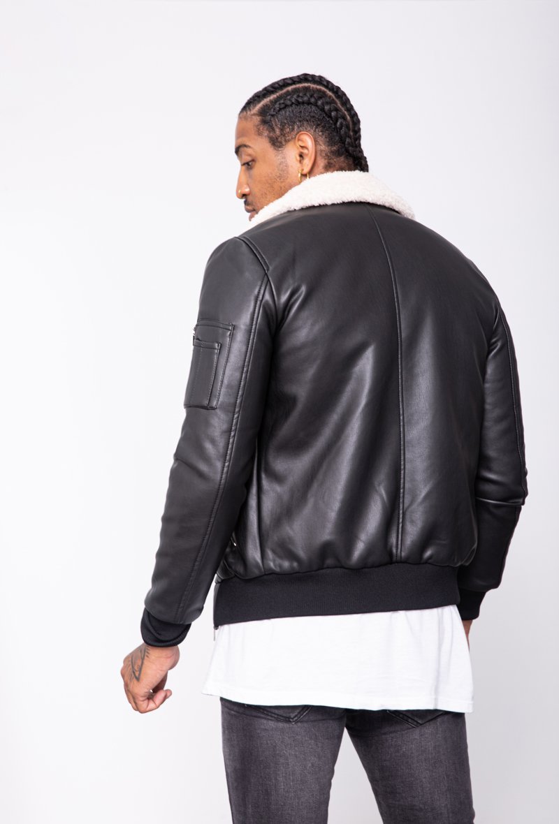 Blouson bombers avec col mouton – Frilivin