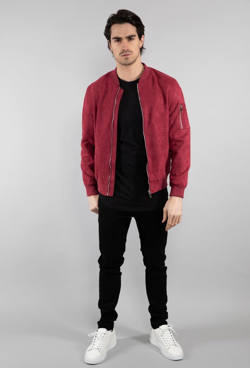 Veste bomber en simili daim Frilivin