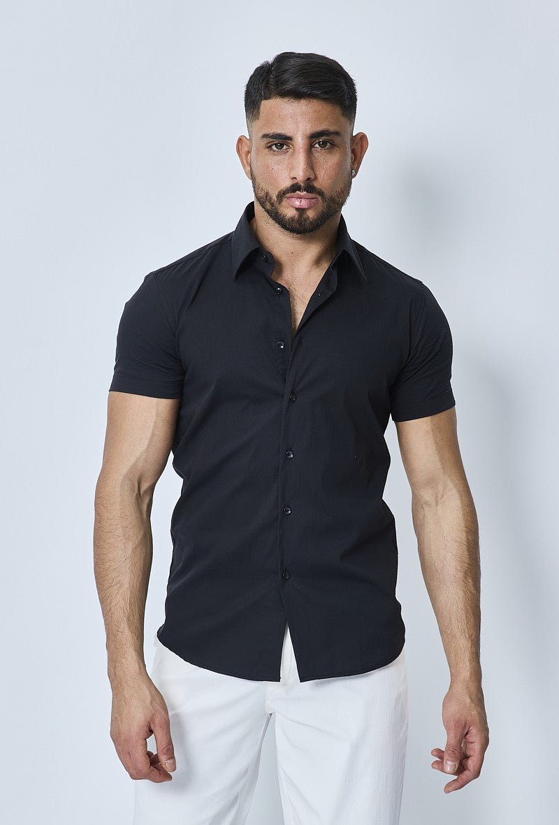 Chemise classique uni à manches courtes - Frilivin