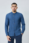 Chemise col mao effet lin - Frilivin