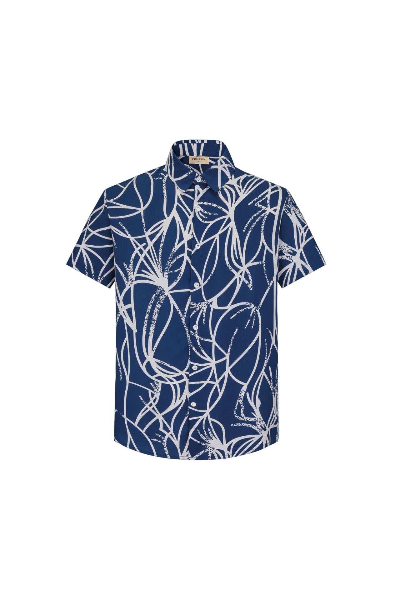 Chemise décontractée à motifs abstrait - Frilivin