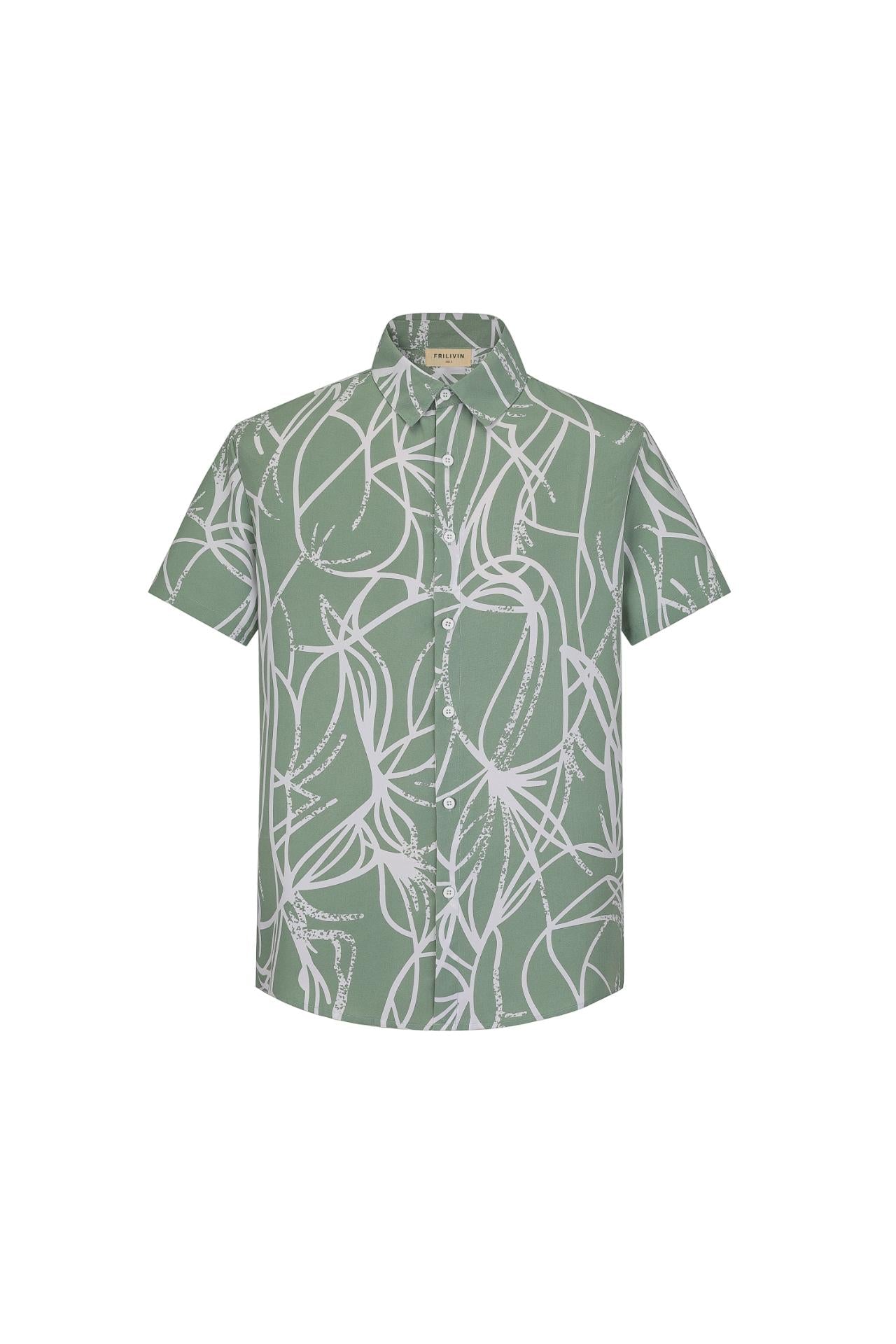 Chemise décontractée à motifs abstrait - Frilivin