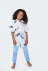 Chemise enfant manches courtes à motif peinture - Frilivin