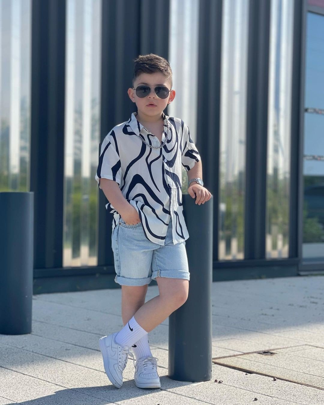 Chemise enfant motifs animalier - Frilivin