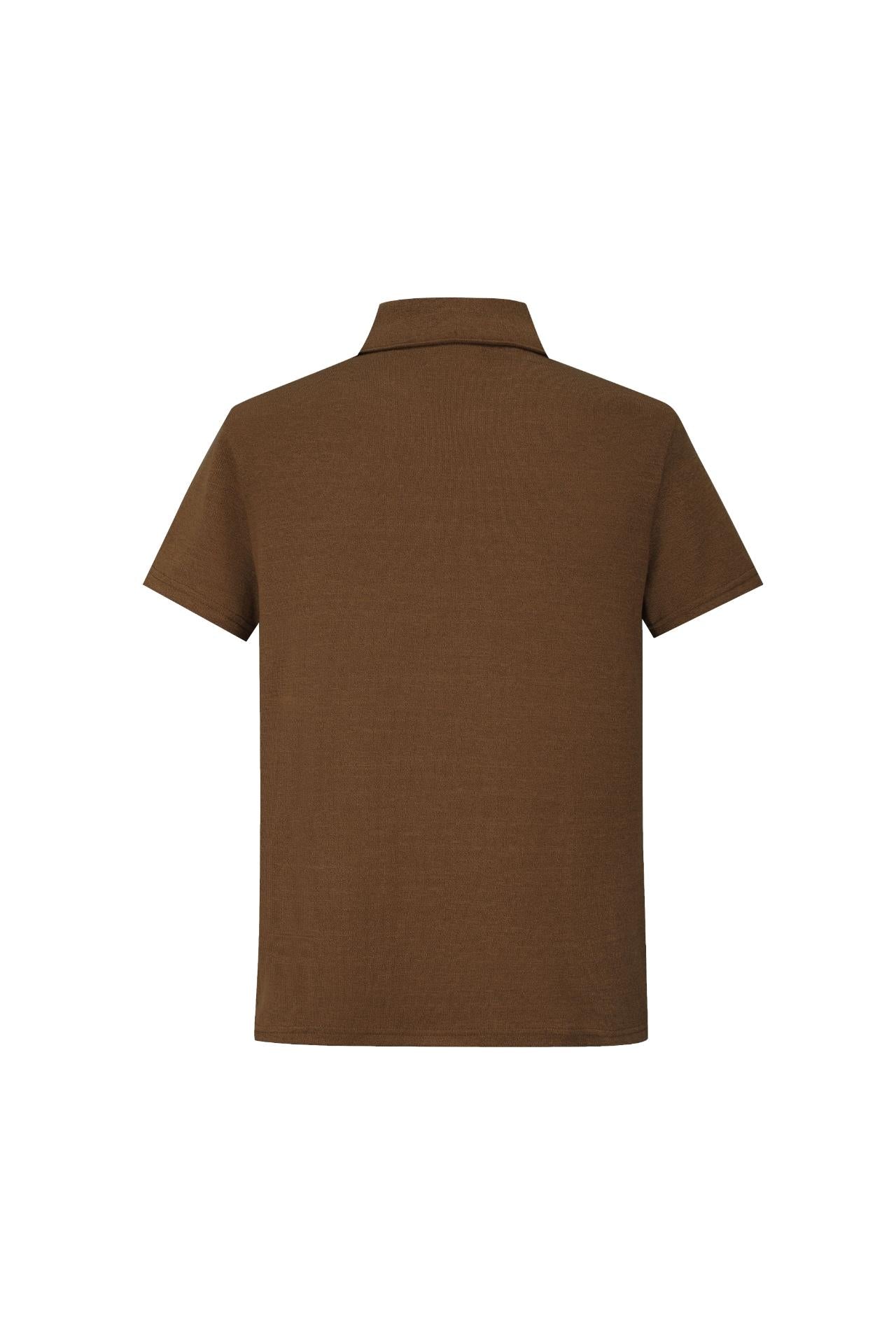 Chemise maille style bowling manches courtes - Frilivin