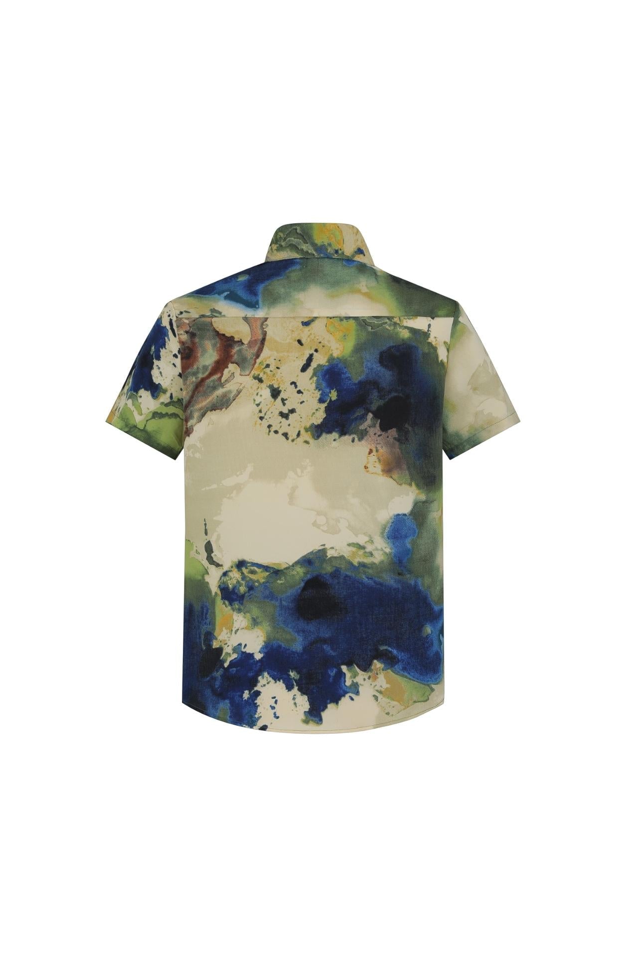 Chemise manches courtes à imprimé abstrait - Frilivin