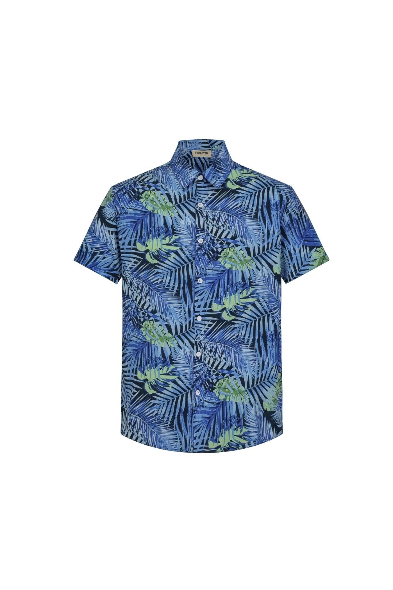 Chemise manches courtes à imprimé tropical - Frilivin