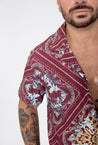Chemise manches courtes à motif baroque - Frilivin