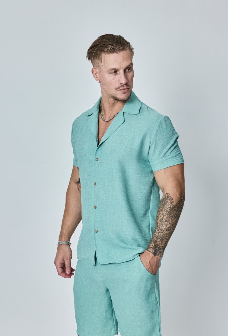 Danfiki Chemise d'été décontractée à manches courtes en lin pour Danfiki Chemise d'été décontractée à manches courtes en lin pour