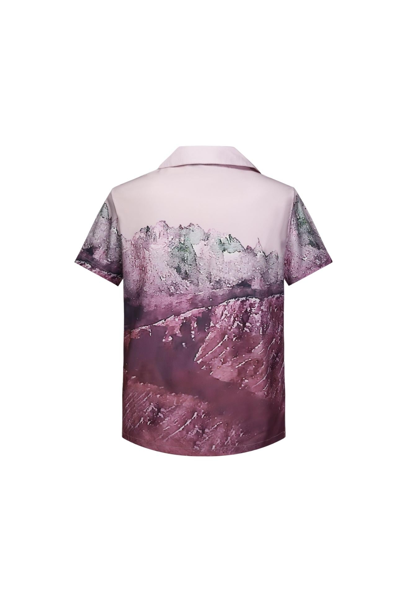 Chemise structuré imprimé paysage - Frilivin