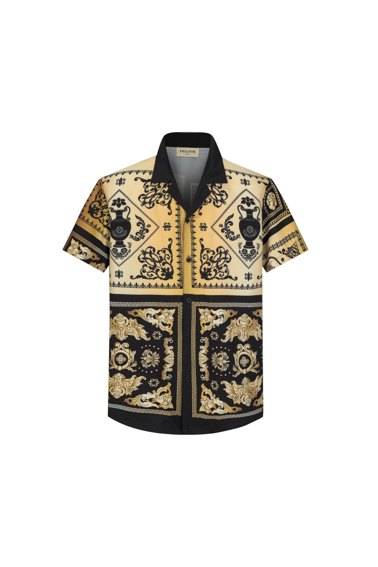 Chemise structurée à motifs baroque - Frilivin