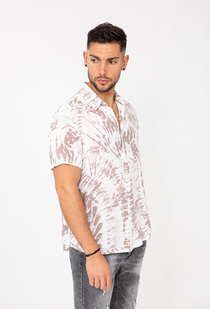 Chemise tie and dye manches courtes - Frilivin