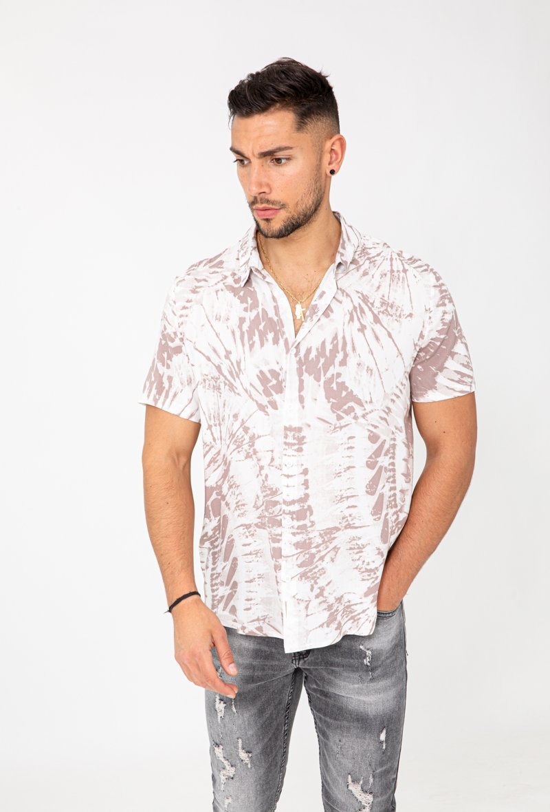 Chemise tie and dye manches courtes - Frilivin